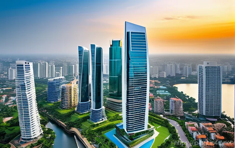 스리랑카와 중국의 경제 협력 - **Hambantota Port: A Gateway of Global Commerce**
    "A vibrant, high-angle panoramic shot of the b...