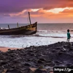 Home 22 스리랑카에서 일어난 2004년 쓰나미 - **Prompt 1: The Ocean's Fury and Silent Reflection**
A wide shot of a coastal landscape in Sri L...
